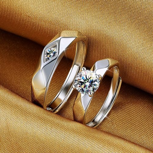 Nhẫn đôi kim cương lấp lánh